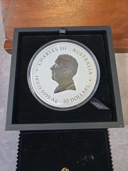 2025 AUSTRALIAN SNAKE $30. 1 KILO. .9999 SILVER 2.2 LBS. PF