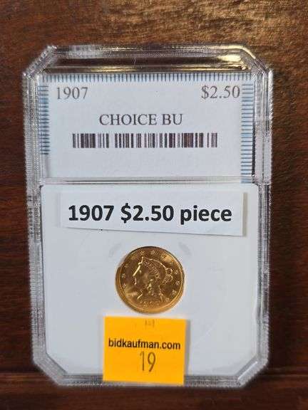 1907 $2.50 LIBERTY HEAD GOLD PIECE BU