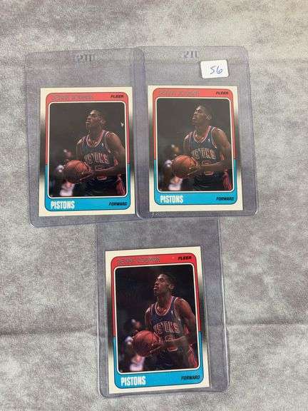 3 Card- 1988 Fleer Dennis Rodman Rookie Card Lot