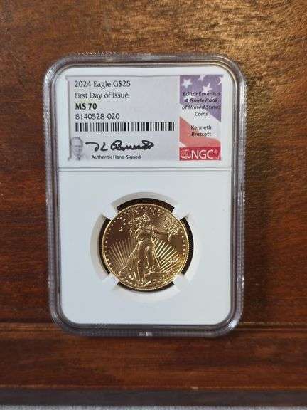 2024 $25. 1/2-OZ. GOLD EAGLE NGC MS70 MIKE CASTLE SIGNATURE