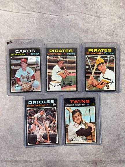 1971 Topps baseball 5 cards: Simmons (Rookie) Stargell, Maz, Killebrew, B. Robinson