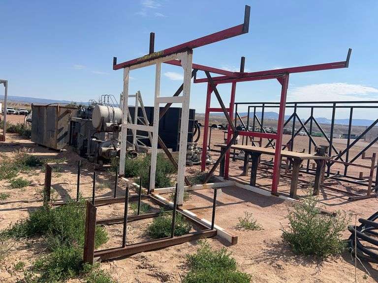 (2) metal racks