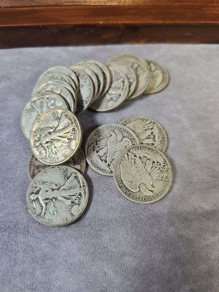 LOT OF 20 WALKING LIBERTY HALVES