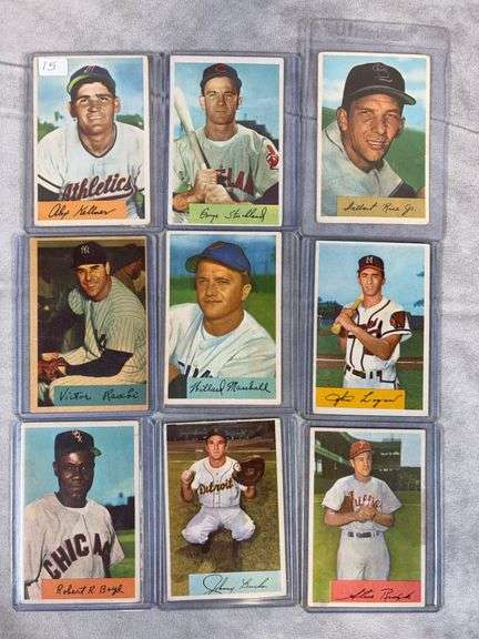 1954 Bowman baseball, no duplicates, 9 cards