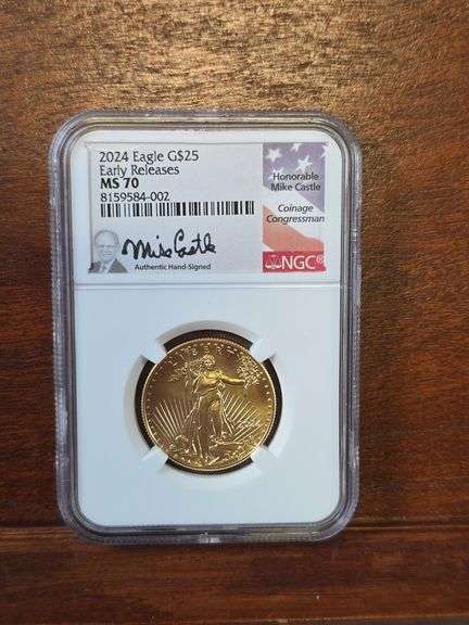 2024 1/2-OZ. GOLD EAGLE NGC MS70 MIKE CASTLE SIGNATURE
