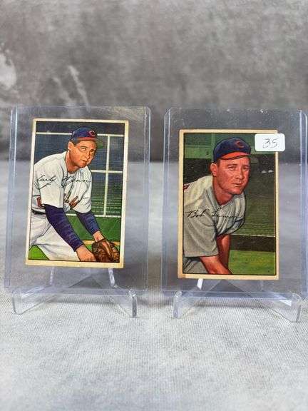 1952 Bowman baseball: Bob Lemon & Early Wynn