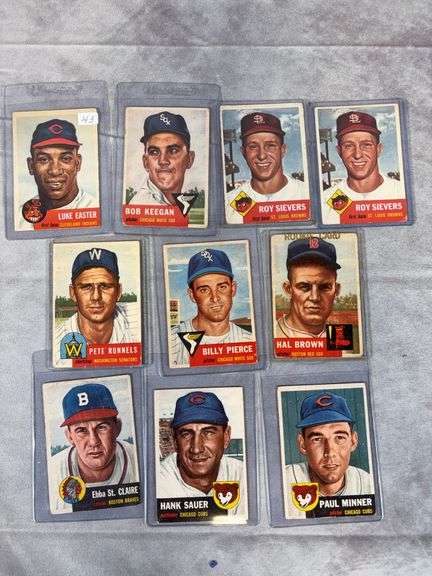 1953 Topps baseball 10 cards, no duplicates