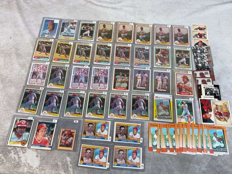 73x 1980-1990 Johnny Bench Lot