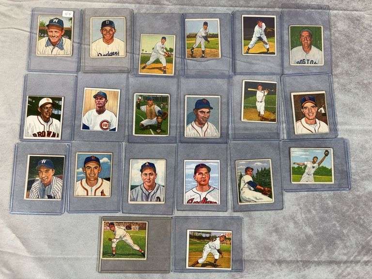 1950 Bowman Starter Set of 20, no duplicates, in holders