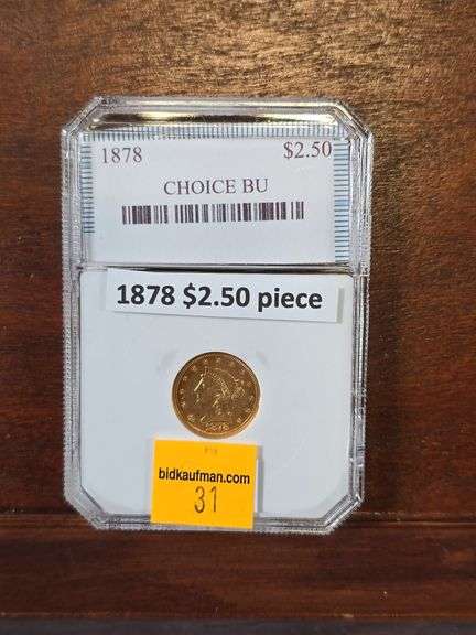1878 $2.50 LIBERTY HEAD GOLD PIECE BU