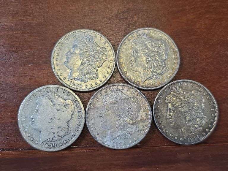 LOT OF 5 MORGAN DOLLARS
