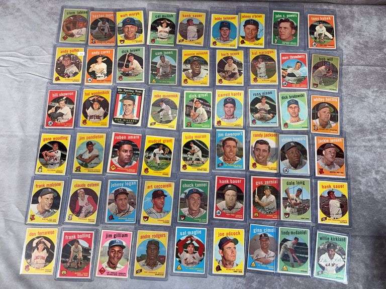 1959 Topps baseball 53 card Starter Lot, no duplicates, in order