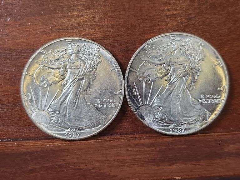 2-1987 SILVER EAGLES BU