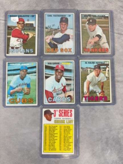 1967 Topps baseball Stars 7 cards, w/Colavito SP