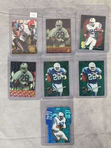 7 Card- Marshall Faulk Rookie Card Lot