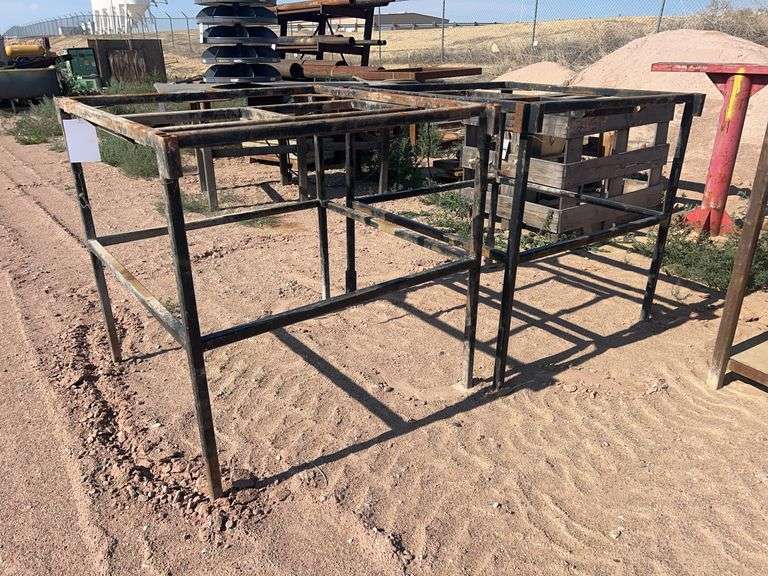 (2) metal racks