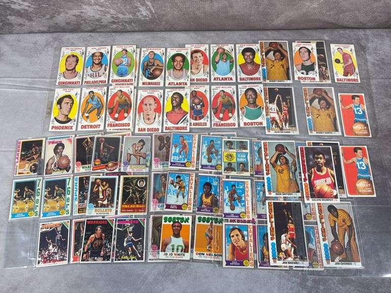 1970s Topps vintage basketball, 80 cards, Stars & Rookies