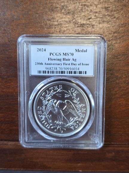 2024 FLOWING HAIR 230TH ANNIVERSARY MEDAL PCGS MS70 DAVID HALL SIGNATURE