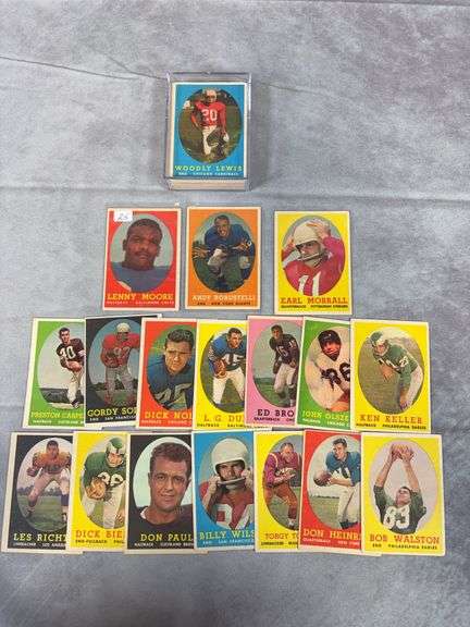 1958 Topps football, Starter Set of 47 w/Lenny Moore