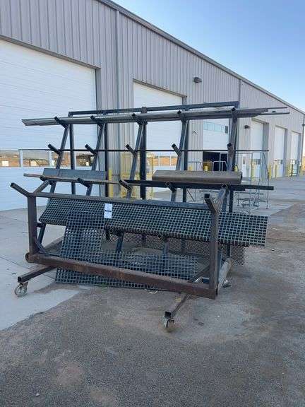 Metal racking w/ misc metal