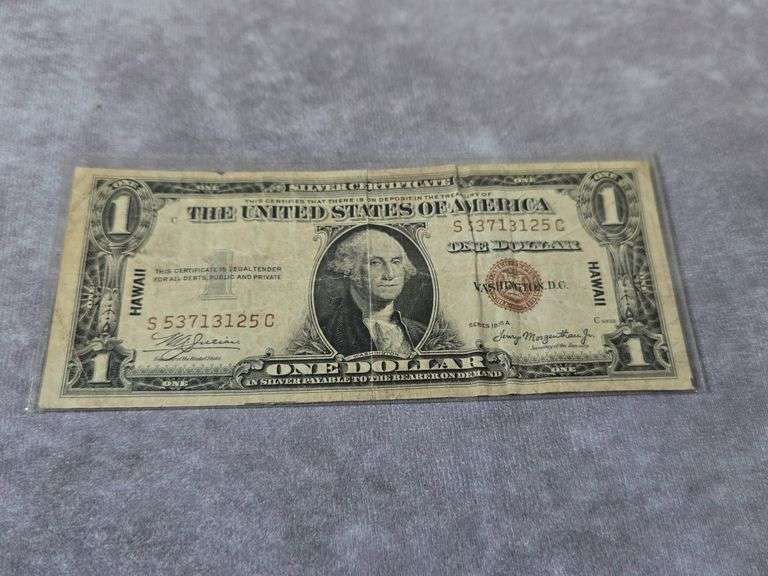 1935A $1. HAWAII OVERPRINT SILVER CERTIFICATE