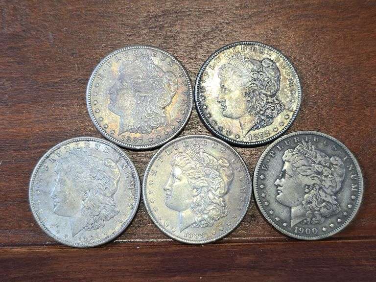 LOT OF 5 MORGAN DOLLARS
