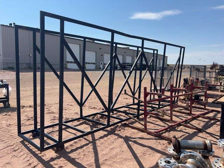(2) metal racks