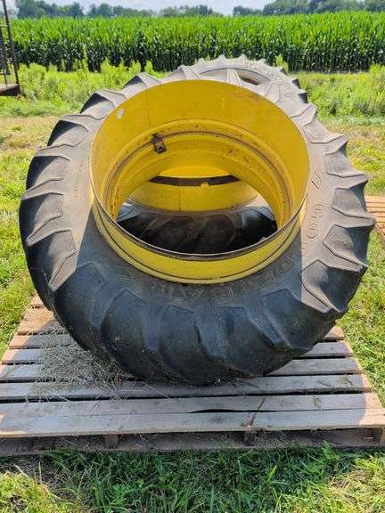 John Deere duals Good Year 20.8-38 tires
